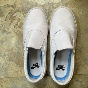 Nike SB charge slip on shoes in white
